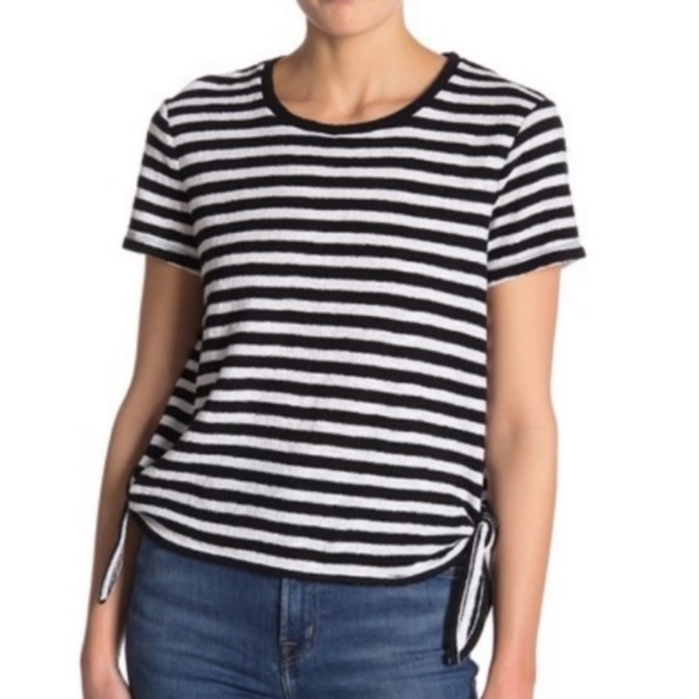 Madewell Modern Stripe Side Tie Tee S
